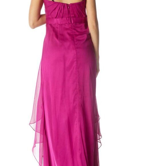 Strapless Ruffle Chiffon Gown - Picture 2 of 4